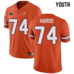 Youth Florida Gators #74 Will Harrod NCAA Jordan Brand Orange Authentic Stitched College Football Jersey QZI5362YO